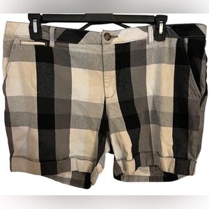 Faded Glory Plaid Chino Shorts With Pockets Size 18